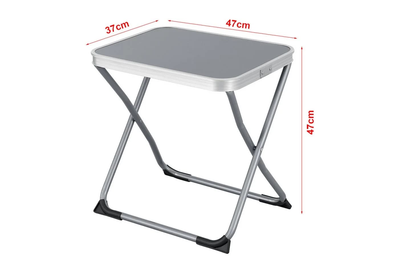 en.casa Campinghocker Barete 2-in-1 Grau Klappbar - Bild 5