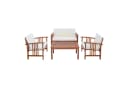 en.casa Gartenlounge-Set 4-tlg. Akazie Beige mit Kissen Bild 3