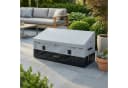 casa.pro Auflagenbox mit Plane Grau Schwarz Stahl Bild 1