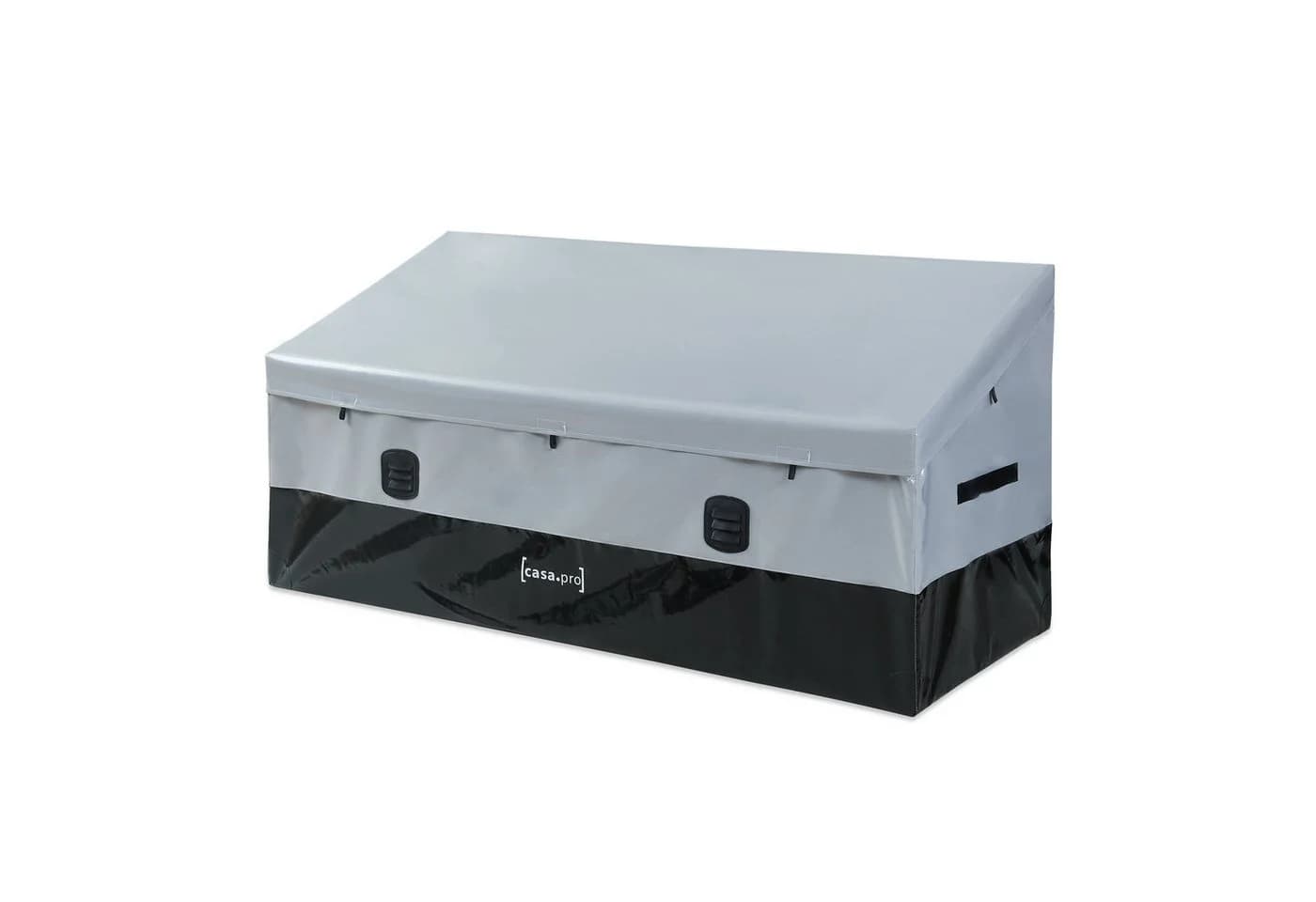 casa.pro Auflagenbox mit Plane Grau Schwarz Stahl - Bild 3