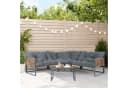 casa.pro Loungeset 4-tlg. Dunkelgrau mit Couchtisch Bild 2