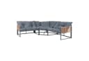 casa.pro Loungeset 4-tlg. Dunkelgrau mit Couchtisch Bild 4