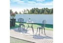 casa.pro Balkonset 3-tlg. Bistroset Aluminiumguss Dunkelgrau Grün Bild 1