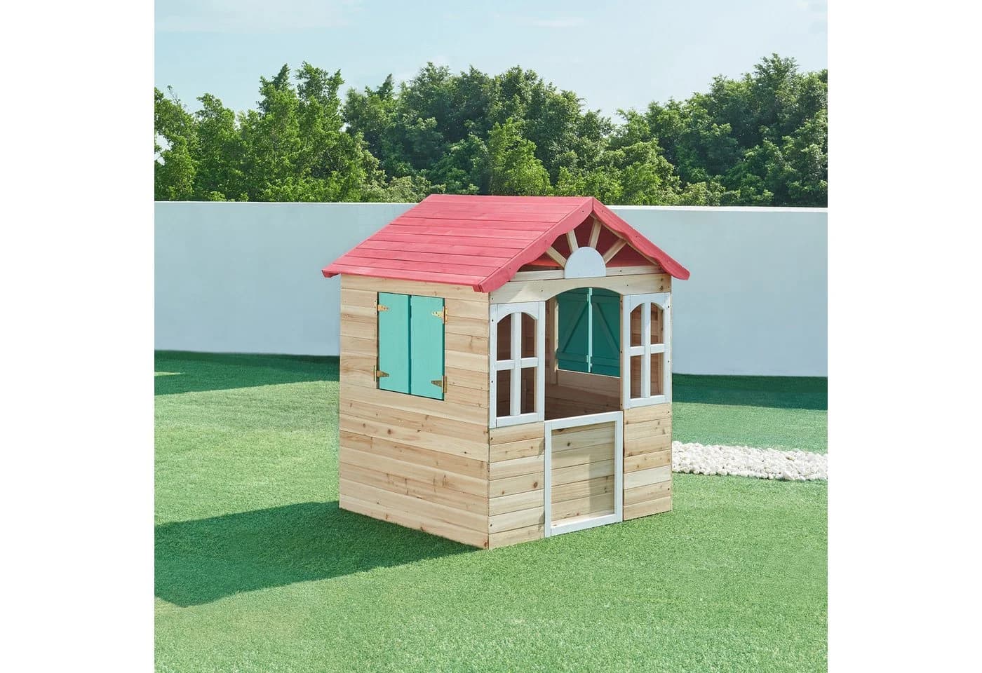 casa.pro Kinderspielhaus Lulä mit Schrägdach und Fensterläden - Bild 3