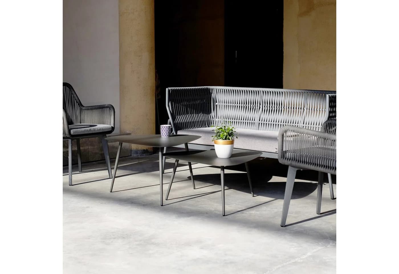 casa.pro Couchtisch (2er Set) »Aymavilles« Outdoor Indoor Stahl Anthrazit - Bild 3