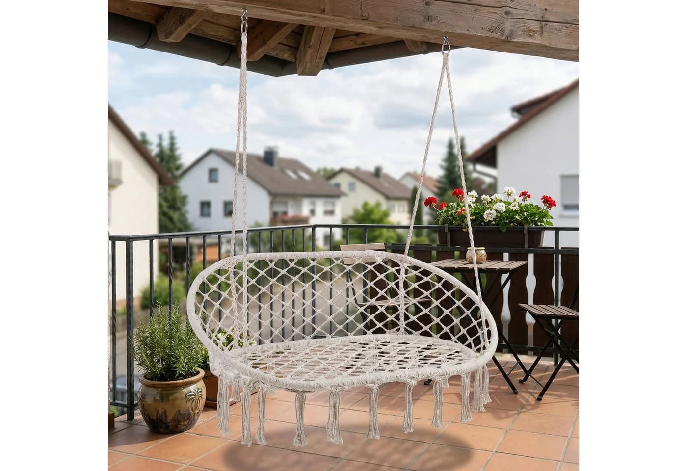 casa.pro Hängesessel Kailua 2-Sitzer Cremeweiß - Bild 2