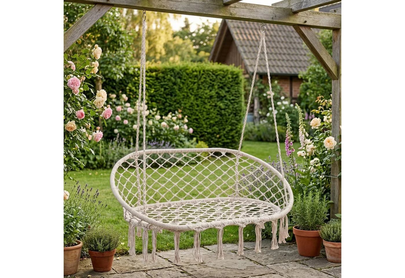 casa.pro Hängesessel Kailua 2-Sitzer Cremeweiß - Bild 3