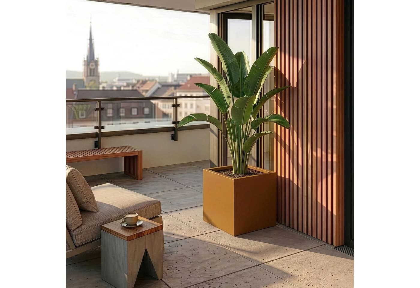 casa.pro Pflanzkübel Vaargel verzinkter Stahl Braun - Bild 4