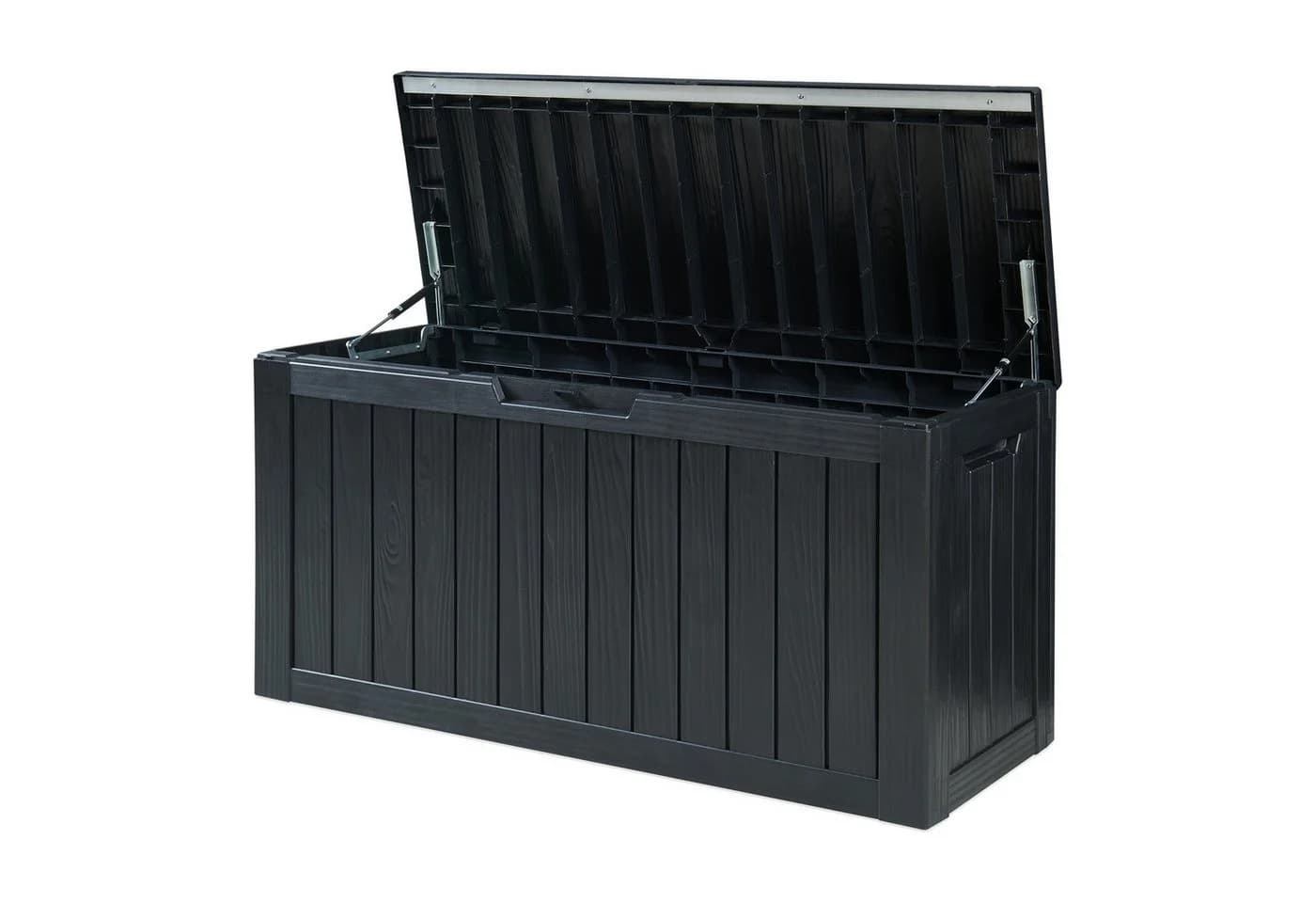casa.pro Gartenbox Vades 300L abschließbar Schwarz Holzoptik - Bild 3