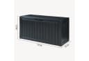 casa.pro Gartenbox Vades 300L abschließbar Schwarz Holzoptik Bild 4