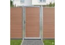 neu.holz Gartentor Segovia WPC Braun Aluminium Bild 1