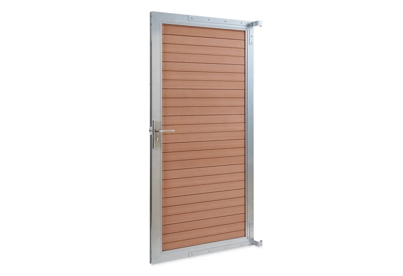neu.holz Gartentor Segovia WPC Braun Aluminium - Bild 2