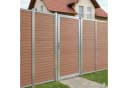 neu.holz Gartentor Segovia WPC Braun Aluminium Bild 3