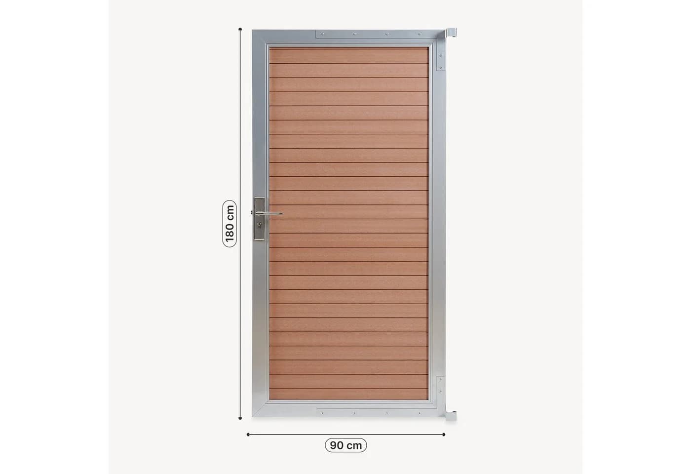 neu.holz Gartentor Segovia WPC Braun Aluminium - Bild 5