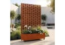 casa.pro Trennwand mit Blumenkasten Aaskis Metall Edelrost Bild 2