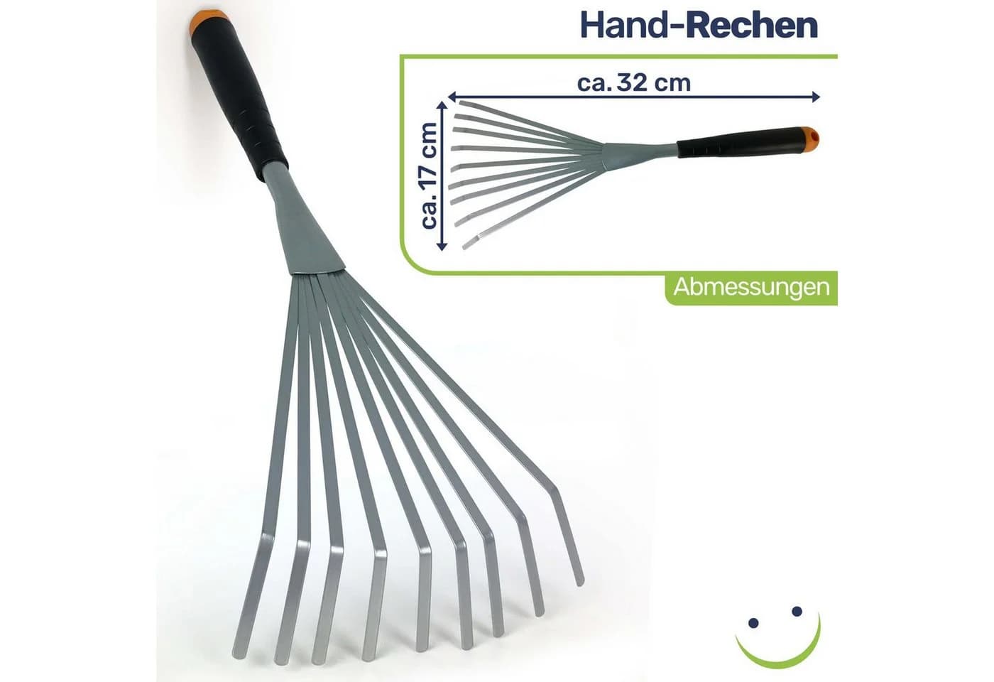 Gravidus Gartenpflege-Set 5-tlg. Harke Hacke Kralle Stahl - Bild 3