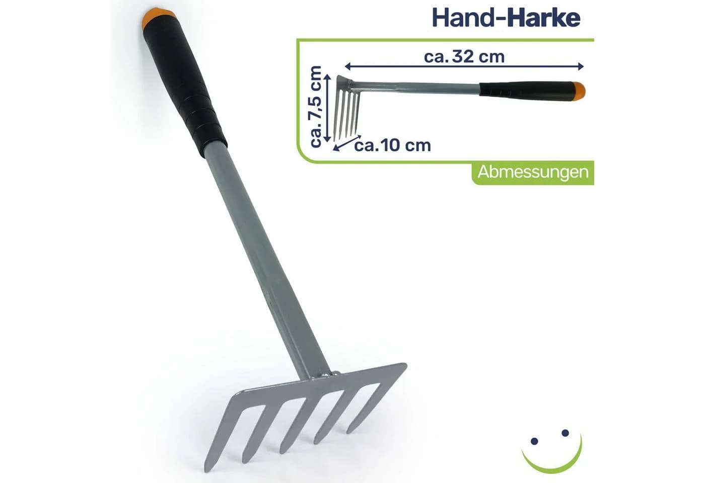Gravidus Gartenpflege-Set 5-tlg. Harke Hacke Kralle Stahl - Bild 4