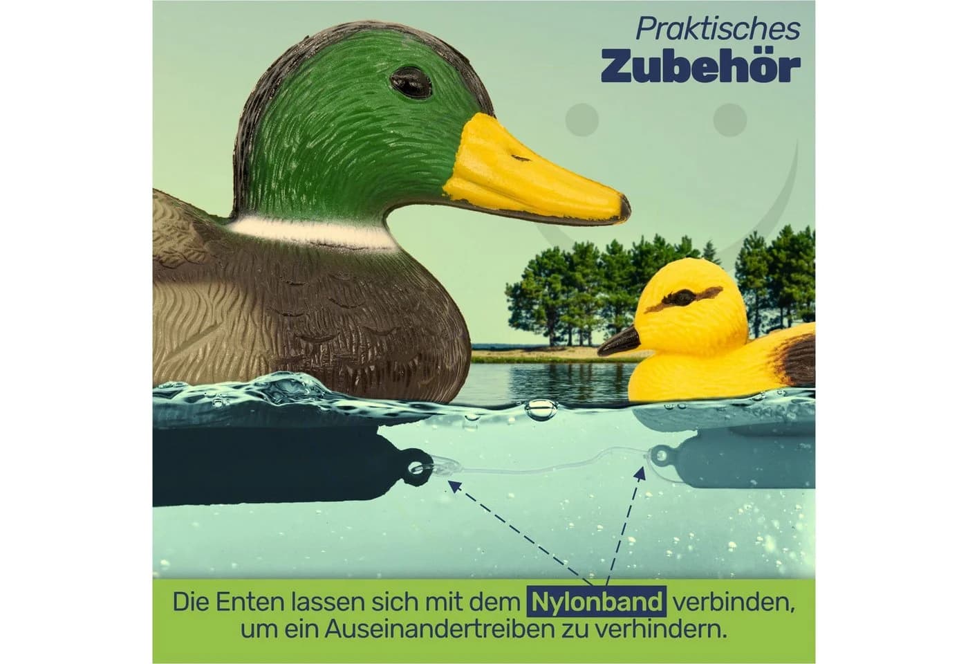 Gravidus Schwimmenten-Set 5-teilig Bunt Kunststoff Teichdeko - Bild 5