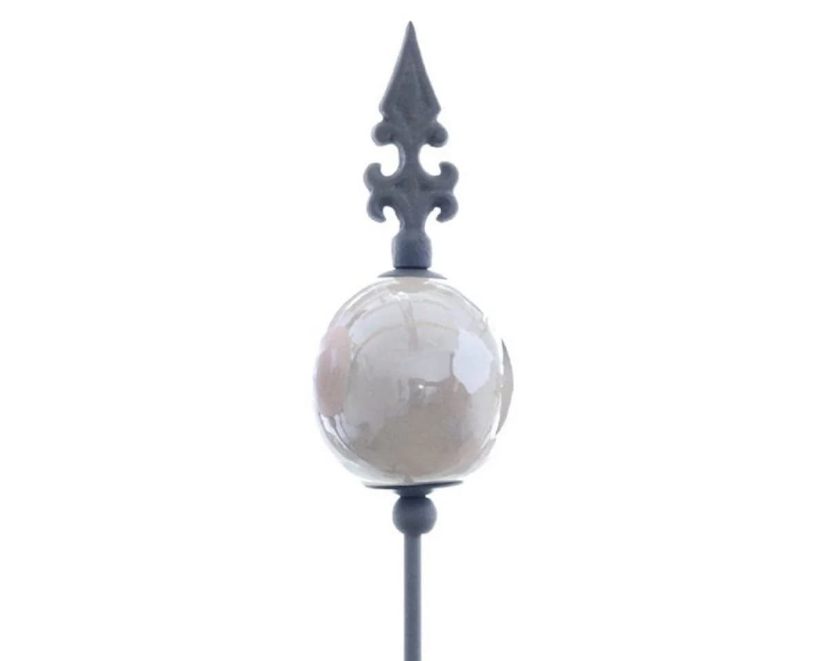 naninoa Gartenstecker Metall Grau Französische Lilie 110cm - Bild 2