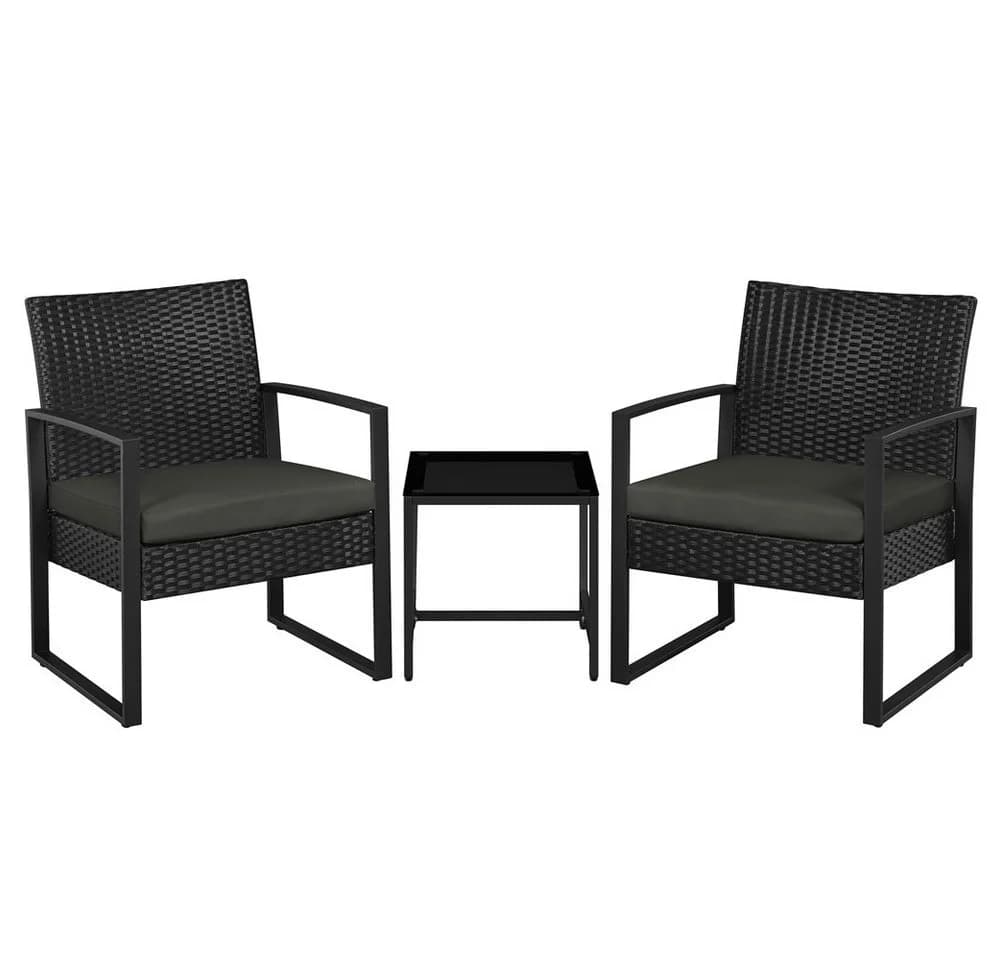 Yaheetech Balkonset 3-teilig Terrassenmöbel-Set Polyrattan - Bild 2