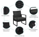 Yaheetech Balkonset 3-teilig Terrassenmöbel-Set Polyrattan Bild 5