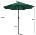 Yaheetech Sonnenschirm 261 cm UV-Schutz 50+ Bild 4