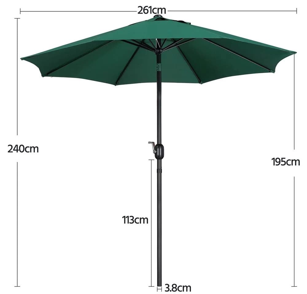 Yaheetech Sonnenschirm 261 cm UV-Schutz 50+ - Bild 4