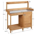 Yaheetech Pflanztisch Garten mit Schubladen & Unterschrank Holz Bild 4