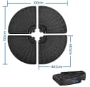 Yaheetech Schirmständer 4-teilig Sonnenschirmhalter Faltbar Schwarz Bild 4