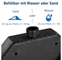 Yaheetech Schirmständer 4-teilig Sonnenschirmhalter Faltbar Schwarz Bild 5