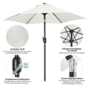 Yaheetech Sonnenschirm 223-327 cm Cremeweiß Bild 5