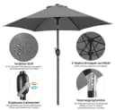 Yaheetech Sonnenschirm 223-327 cm UV-Schutz 50+ Bild 5