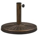 Yaheetech Runder Sonnenschirmständer Bronze Kunstharz Bild 2