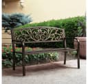 Yaheetech Gartenbank 3-Sitzer Wetterfest Bronze Bild 3