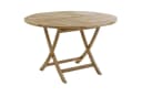 More2Home Gartentisch FLEX massiv rund 90 cm Teakholz Bild 2