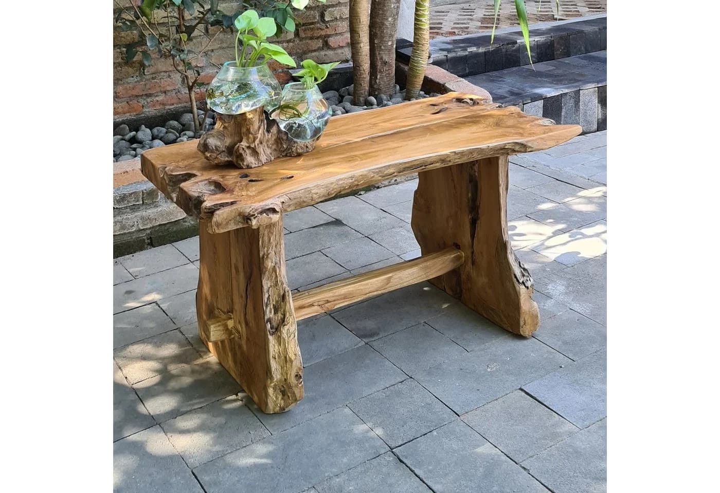 More2Home Sitzbank PRIMO aus recyceltem Teakholz rustikal