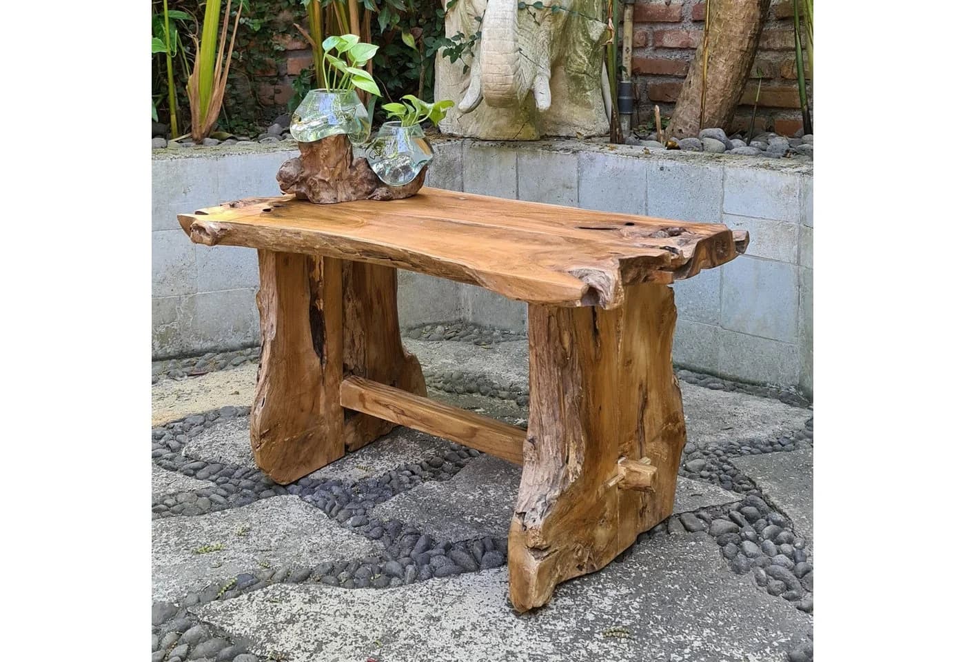 More2Home Sitzbank PRIMO aus recyceltem Teakholz rustikal - Bild 3