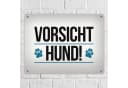 speecheese Metallschild XL „Vorsicht Hund!“ Aluminium Bild 1