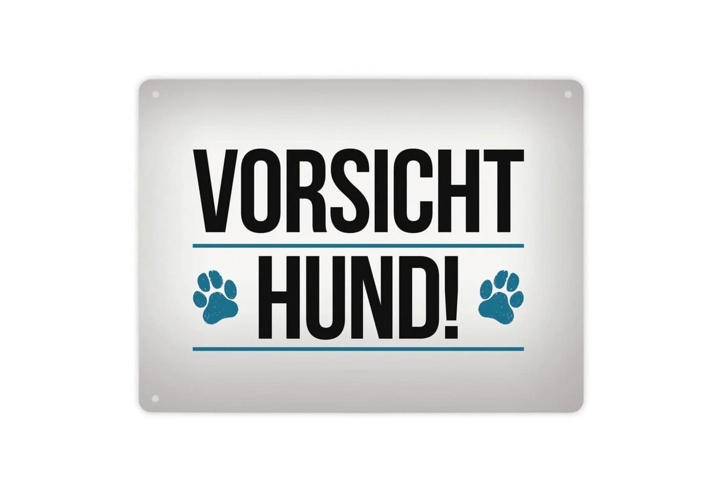 speecheese Metallschild XL „Vorsicht Hund!“ Aluminium - Bild 2