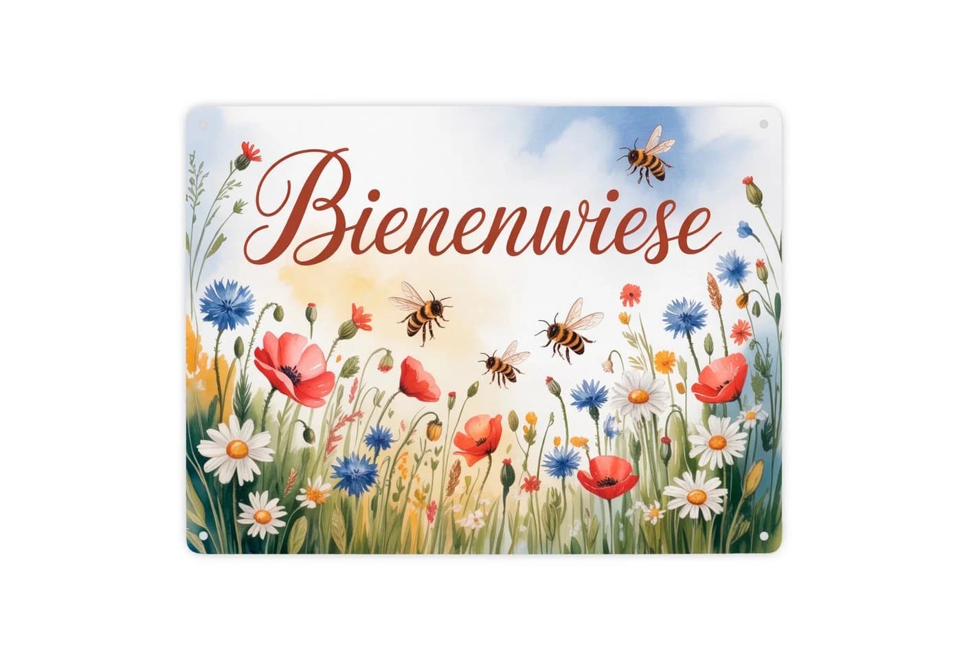 speecheese Metallschild Bienenwiese XXL 28x38 cm Garten Deko - Bild 2