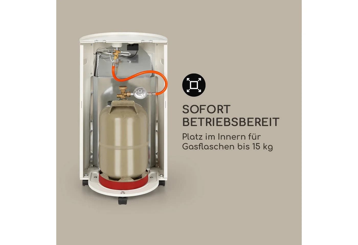 blumfeldt Gasheizstrahler Bonaparte 4200 W Schwarz - Bild 4