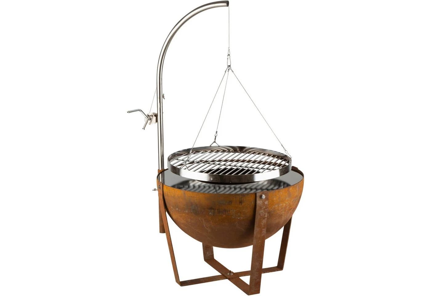 Blumfeldt Fire Globe Feuerschale mit Grill 60 cm Stahl