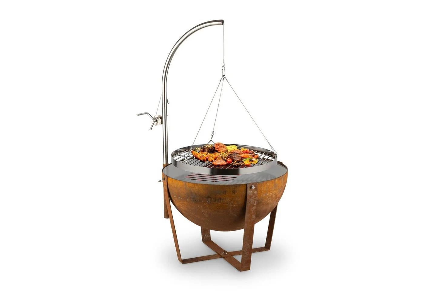 Blumfeldt Fire Globe Feuerschale mit Grill 60 cm Stahl - Bild 2