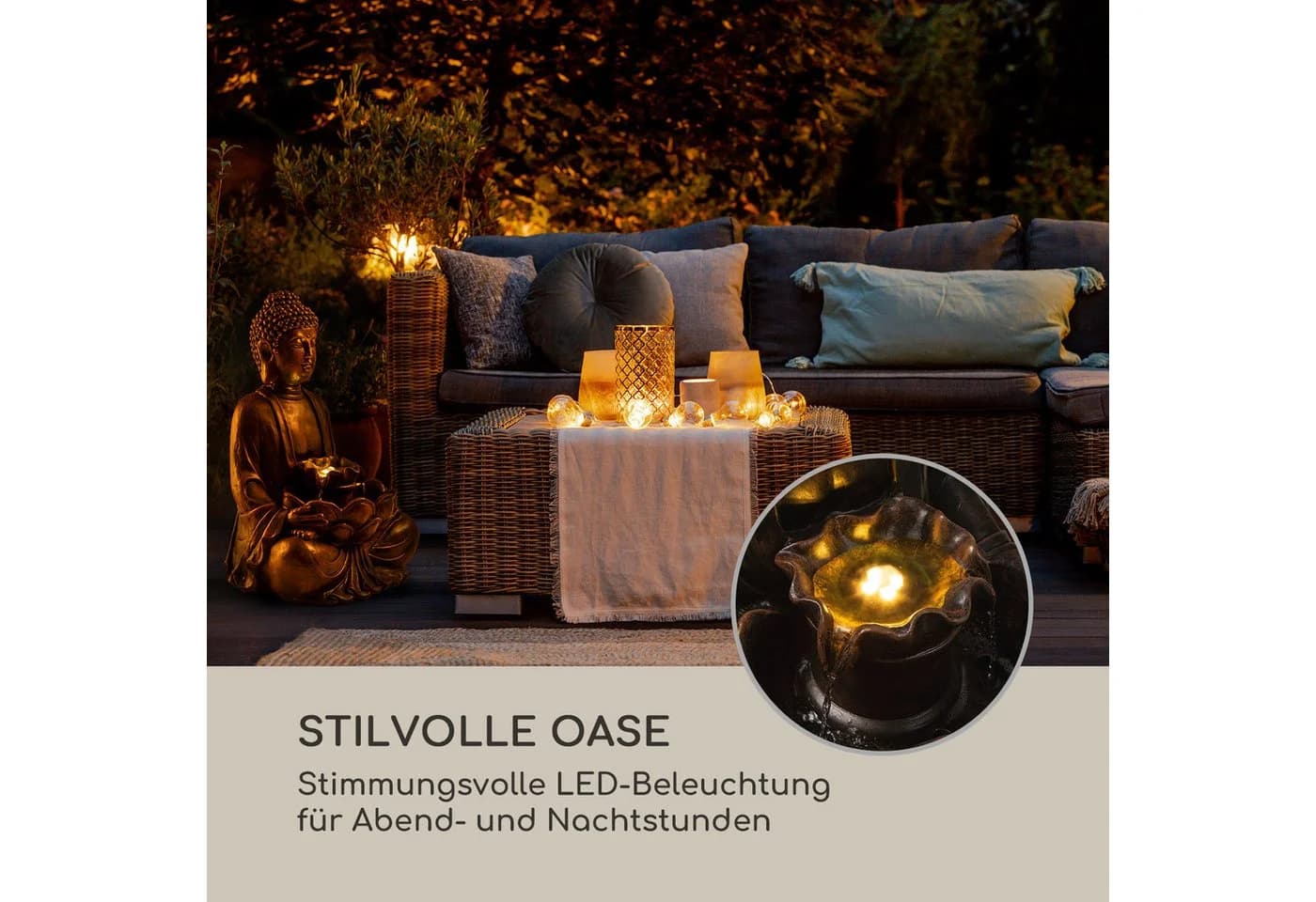 blumfeldt Dharma Solarbrunnen mit LED-Beleuchtung - Bild 5