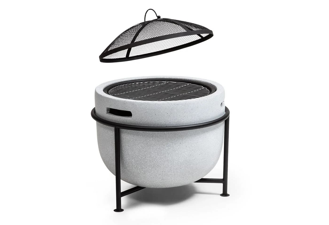blumfeldt Feuerschale Grail Set Grau MGO Stahl mit Grillrost - Bild 3