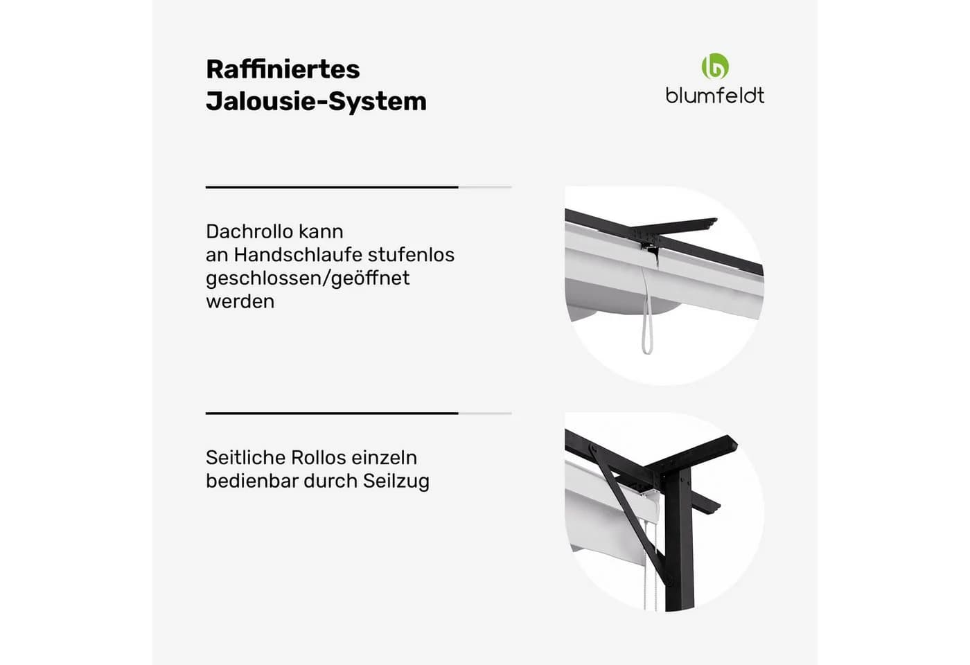 blumfeldt Pavillon Pantheon Robust Pergola 3x4m wetterfest - Bild 5