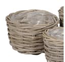 Posiwio Pflanzkübel Farmhouse Rattan Grau/Braun Bild 2
