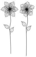 Posiwio Gartenstecker 2er Set Blume Schwarz Modern Bild 2