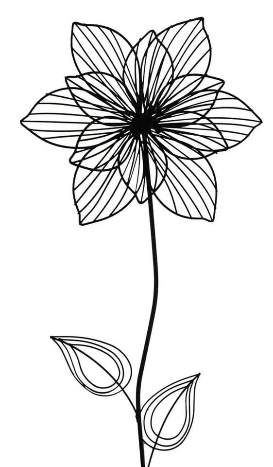 Posiwio Gartenstecker 2er Set Blume Schwarz Modern - Bild 3