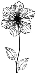 Posiwio Gartenstecker 2er Set Blume Schwarz Modern Bild 4